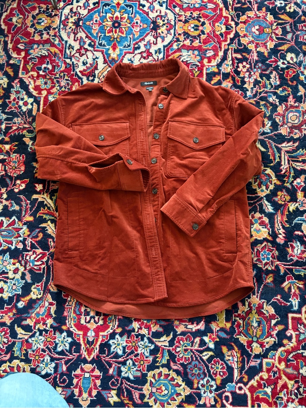 Women’s Oversized Rust Button Down Jacket